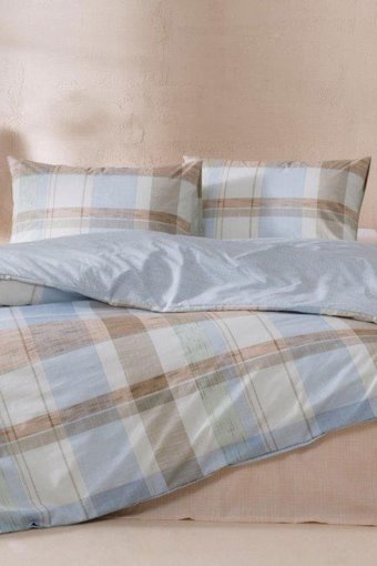 Özdilek Nev Color Square Pamuklu 4 Mevsim 200x220 cm Çarşaflı Desenli Çift Kişilik Nevresim Takımı Mavi