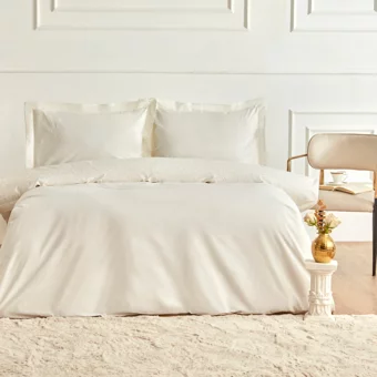 Karaca Home Talia Pamuklu 4 Mevsim 200x220 cm Çarşaflı Çift Kişilik Nevresim Takımı Beyaz