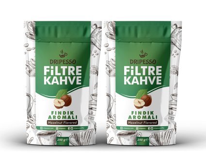 Dripesso Fındık Aromalı Arabica Öğütülmüş Filtre Kahve 2x250 gr