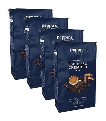 Peppos Espresso Cremoso Sade Aromalı Arabica Öğütülmüş Filtre Kahve 4x240 gr