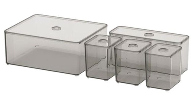 Ikea Tek Katlı Makyaj Organizeri Füme