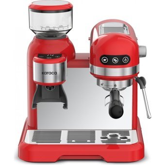 Karaca Coffeemaid 1500 W Plastik Tezgah Üstü Öğütücülü Tam Otomatik Espresso Makinesi Kırmızı