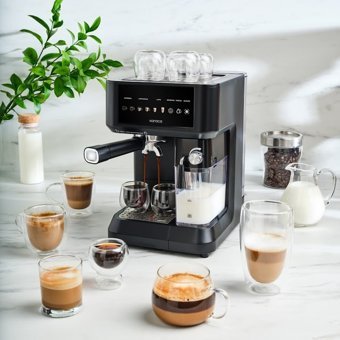 Karaca MyCoffee Barista S10 1350 W Plastik Tezgah Üstü Tam Otomatik Espresso Makinesi Siyah