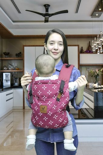 Vivolibaby 20 kg Kapasiteli Oturaklı Her Yöne Yenidoğan Kanguru Bordo