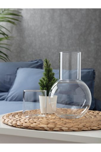 Alice Home Küre Baş Isıya Dayanıklı Cam Başucu Sürahi 1 lt