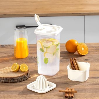 Porsima Beyaz Kapaklı Plastik Sürahi 2 lt