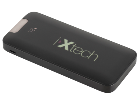 Ixtech Pb022 10000 mAh Hızlı Şarj Dijital Göstergeli Lighthing - Type C Çoklu Bağlantı Powerbank Siyah