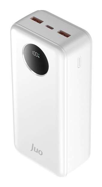 Juo MT03278 30000 mAh Hızlı Şarj Dijital Göstergeli USB C Çoklu Bağlantı Powerbank Beyaz