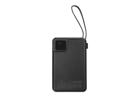 Slink M120 10000 mAh Hızlı Şarj Dijital Göstergeli USB Çoklu Bağlantı Powerbank Siyah