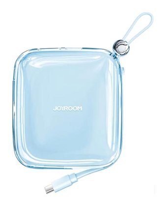 Joyroom JR-l002 10000 mAh Hızlı Şarj Dijital Göstergeli USB Kablosuz Powerbank Mavi