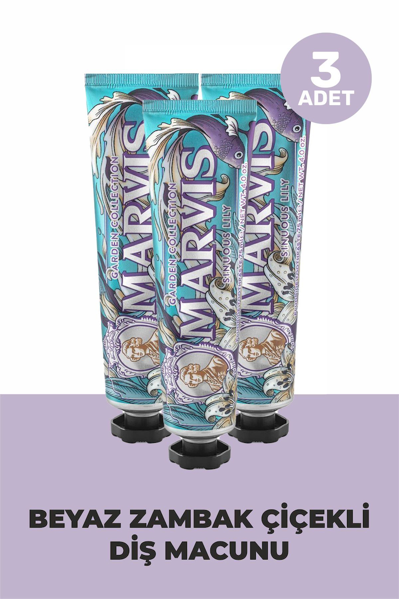 Marvis Sinuous Lily Florürlü Diş Macunu 3x75 ml