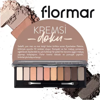Flormar No:001 Nude Toz Işıltılı Far Paleti