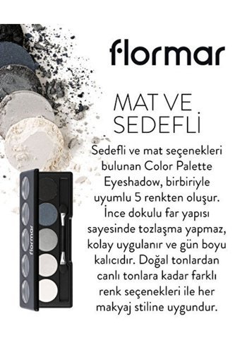 Flormar No:005 Black Dust Toz Mat Sedefli Far Paleti