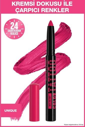 Maybelline New York Unique Likit Mat Tekli Far Kırmızı