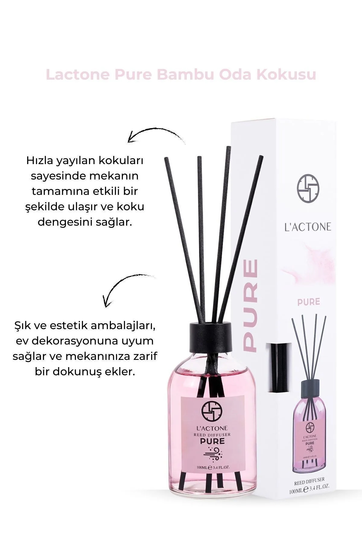 L'actone Çubuklu Pure Oda Kokusu 100 ml