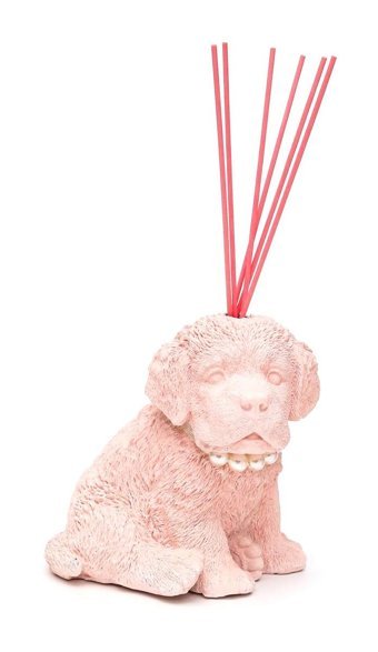 Missi Home İnci Kolyeli Pembe Köpek Heykel İris Vanilya Oda Kokusu 50 ml