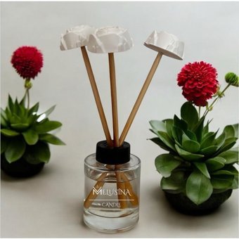 Melusina Candle Gül Çubuklu Gül-Pudra Oda Kokusu 3x100 ml