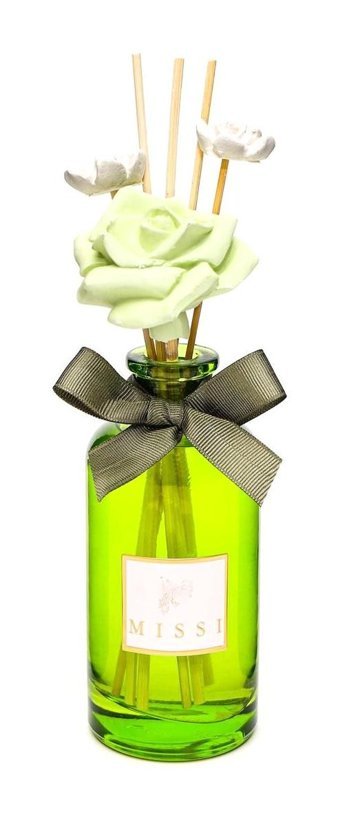 Missi Home Yeşil Çiçek Seramik Taşlı Çubuklu Geceyarısı Çiçeği Oda Kokusu 180 ml