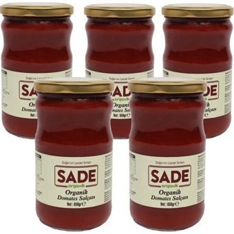 Sade Organik Domates Salçası 5x650 gr
