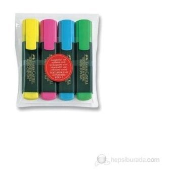 Faber-Castell Since 1761 4'lü Neon Çok Renkli Fosforlu Kalem Seti