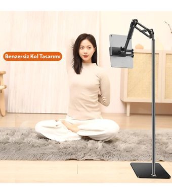 Ally Ayarlanabilir Ayaklı Tablet Standı Siyah