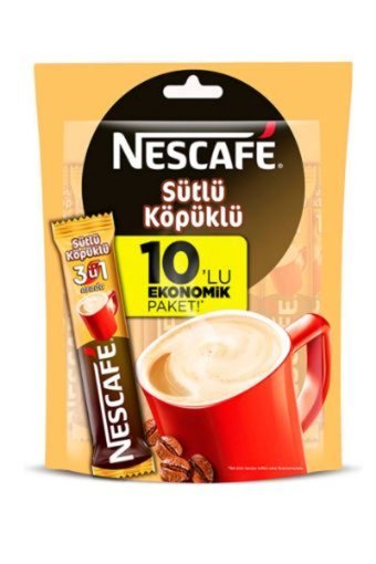 Nescafe 3'ü 1 Arada Sütlü Köpüklü Paket Granül Kahve 40x4.35 gr