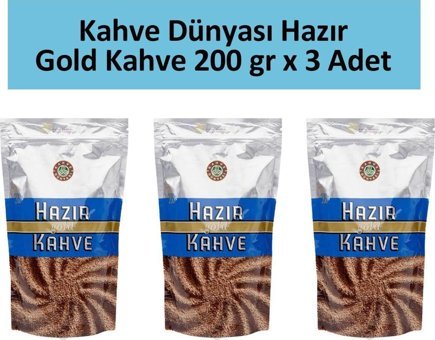 Kahve Dünyası Gold Paket Granül Kahve 3x200 gr
