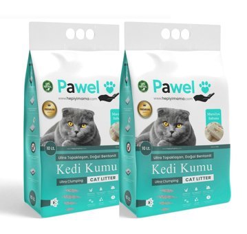 Pawel Marsilya Sabunlu Topaklanan İnce Taneli Bentonit Kedi Kumu 2x10 lt