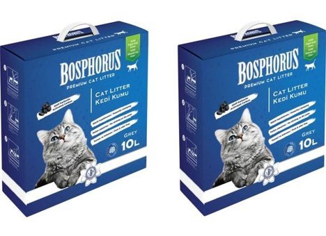 Bosphorus Topaklanan İnce Taneli Bentonit Kedi Kumu 2x10 lt