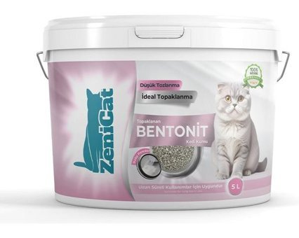 ZeniCat Bebek Pudrası Topaklanan İnce Taneli Bentonit Kedi Kumu 18 lt