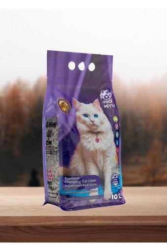 Pro Miyu Lavanta Kokulu Topaklanan İnce Taneli Bentonit Kedi Kumu 10 lt