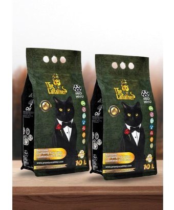 Pro Miyu Aloe Vera Kokulu Topaklanan İnce Taneli Bentonit Kedi Kumu 2x10 lt