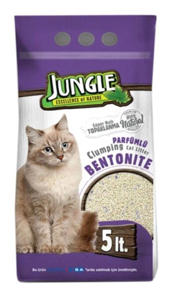 Jungle Topaklanan İnce Taneli Bentonit Kedi Kumu 5 lt