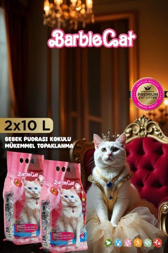 Pro Miyu Bebek Pudra Kokulu Topaklanan İnce Taneli Bentonit Kedi Kumu 2x10 lt