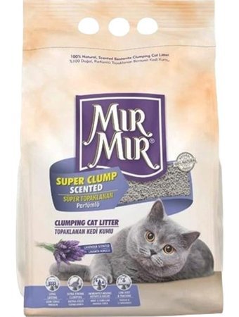 Mır Mır Lavanta Kokulu Topaklanan İnce Taneli Bentonit Kedi Kumu 5 lt