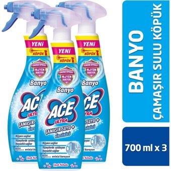 Ace Ultra Çiçek Kokulu Banyo İçin Köpük Çamaşır Suyu 3x700 ml