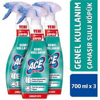 Ace Universal Kokulu Banyo - Mutfak İçin Köpük Çamaşır Suyu 3x700 ml