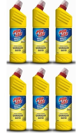 Porçöz Yoğun Kıvamlı Yaz Yağmuru Banyo - Mutfak İçin Konsantre Jel Çamaşır Suyu 6x750 ml