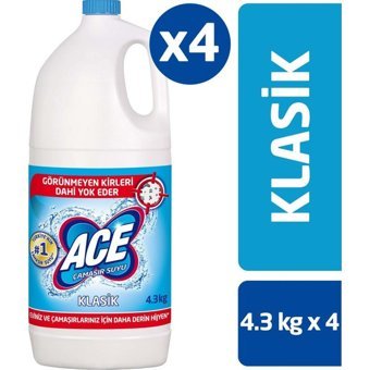 Ace Klasik Banyo - Mutfak İçin Sıvı Çamaşır Suyu 17.2 lt