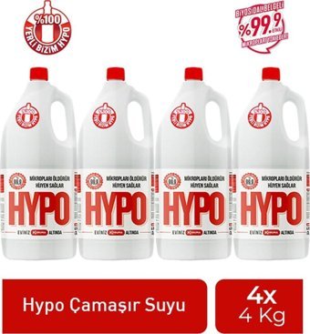 Hyper Hypo Kokusuz İçin Sıvı Çamaşır Suyu 4x4 lt