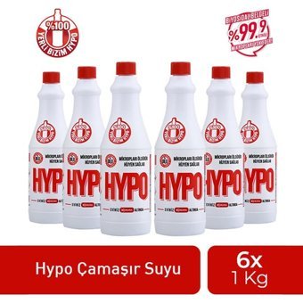 Hyper Hypo Kokusuz Banyo - Mutfak İçin Sıvı Çamaşır Suyu 6x1 lt