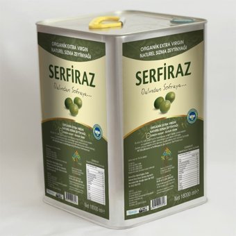 Serfiraz Soğuk Sıkım Organik Erken Hasat Teneke Sızma Zeytinyağı 18 lt