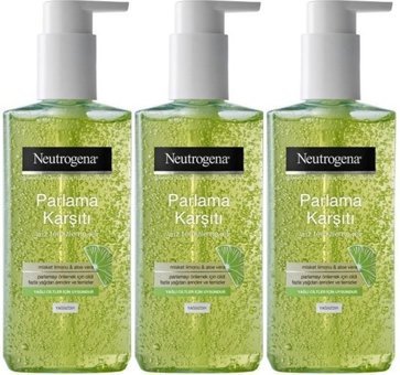 Neutrogena Parlama Karşıtı Alkolsüz Tüm Ciltler Su Bazlı Yüz Yıkama Jeli 3x200 ml