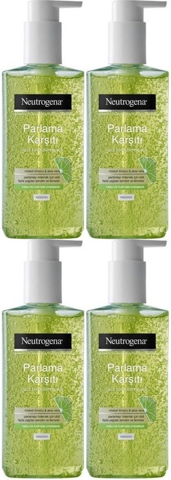 Neutrogena Visibly Clear Pore Alkolsüz Tüm Ciltler Su Bazlı Yüz Yıkama Jeli 4x200 ml
