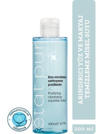 Etat Pur Micellar Purifying Cleansing Water Alkolsüz Tüm Ciltler Su Bazlı Yüz Temizleme Suyu 200 ml