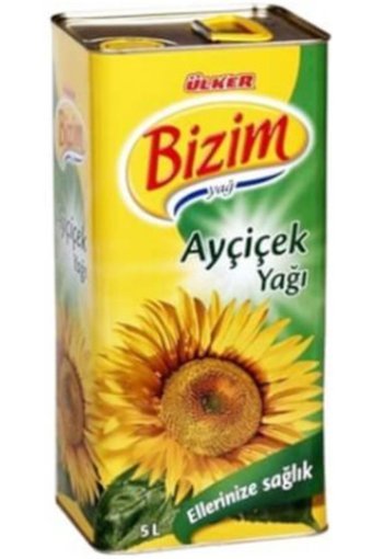 Bizim Teneke Ayçiçek Yağı 5x1 lt