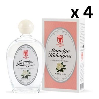 Tariş Manolya Cam Şişe Kolonya 4x200 ml