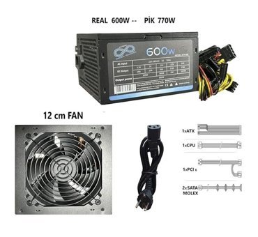 Aztech HBCV00007AH2T5 600 W Non Modüler Power Supply