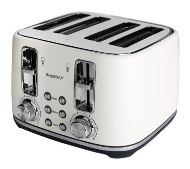 Berghoff Gem Concept 4 Dilim Kırıntı Tepsili 1800 W Krem Ekmek Kızartma Makinesi