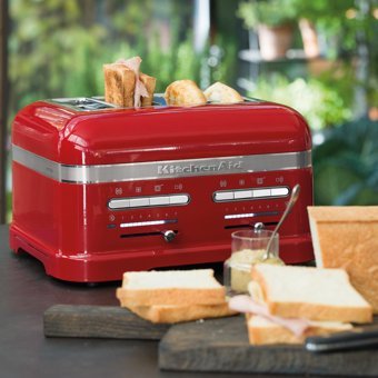 Kitchenaid 5KMT4205ECA 4 Dilim Kırıntı Tepsili Akıllı 2500 W Kırmızı Ekmek Kızartma Makinesi